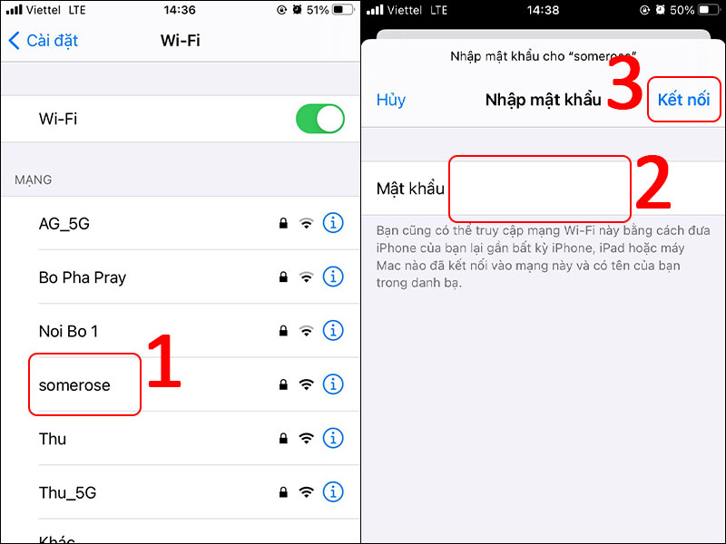 Kết nối lại WiFi